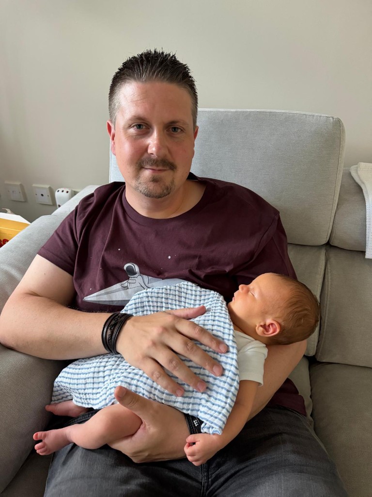 Me holding your beautiful son